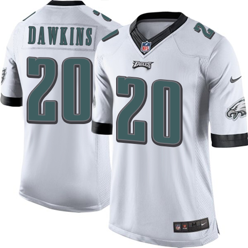 Youth Limited Brian Dawkins Nike Jersey White Road - #20 NFL Philadelphia Eagles